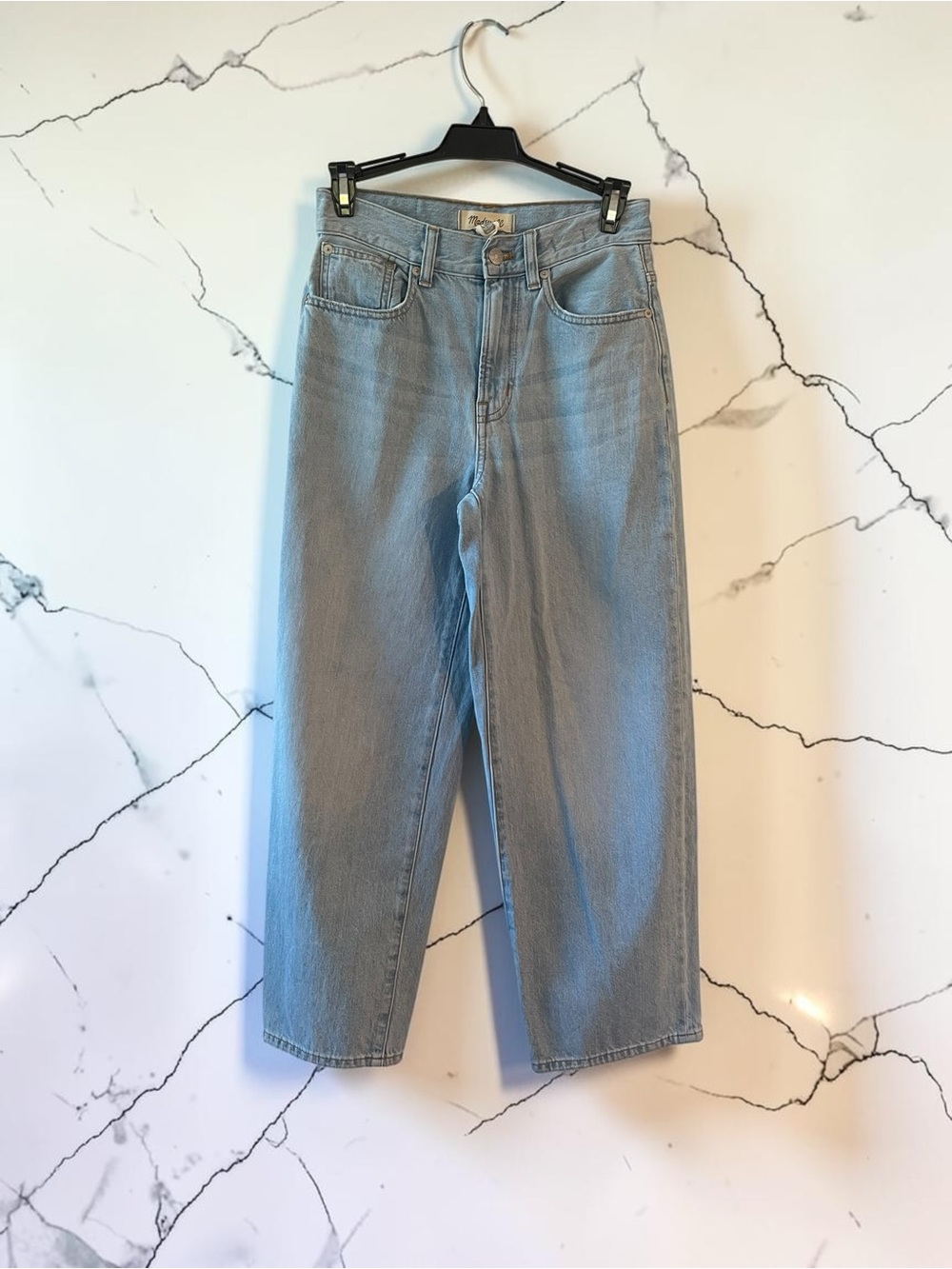 Madewell Perfect Vintage Wide Leg Crop Jeans Light Wash Size 24